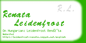 renata leidenfrost business card